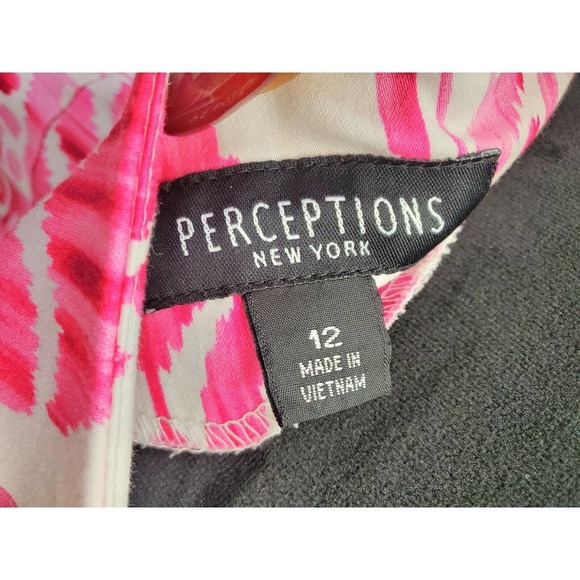 Perceptions Women's Pink Cotton Sleeveless Sweatheart Neck Knee Length Dress 12 - Picture 8 of 11